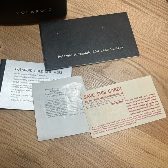 Vintage Polaroid Automatic 100 Land Camera Fold Out Antique W/ Box & Paperwork - Picture 4 of 5
